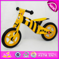 Juguete de madera 2014 de la nueva bicicleta para los niños, juguete de madera de la bici del diseño precioso para los niños, bicicleta de madera barata del juguete para la fábrica W16c075 del bebé